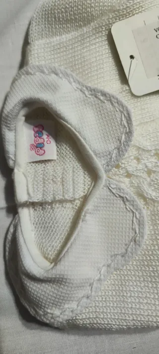 Conjunto primera puesta blanco unisex, con etiquet