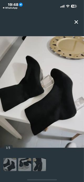 Stivali con tacco nero