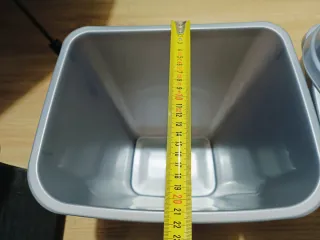 Set 3 Papeleras Plástico Gris