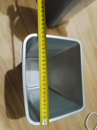 Set 3 Papeleras Plástico Gris