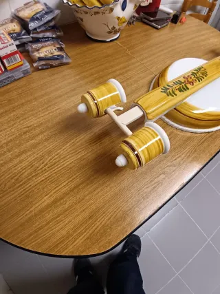 Lámpara de techo fluorescente cerámica floral