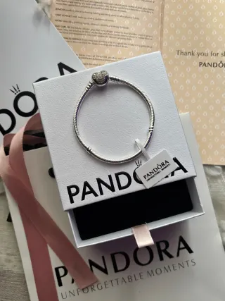 Pulsera Pandora Corazón Mickey Mouse Brillante