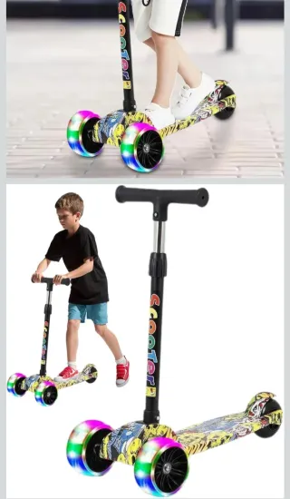 Patinete infantil 3 ruedas luces