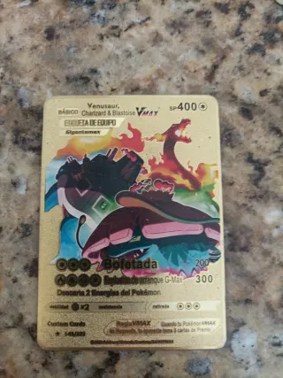 Cartas Pokémon Metálicas Doradas