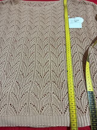 Jersey calado beige talla única