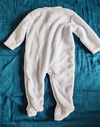 Pigiama ciniglia Babidu azzurro neonato