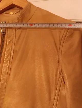 Cazadora Piel Massimo Dutti Camel Talla 40 Unisex