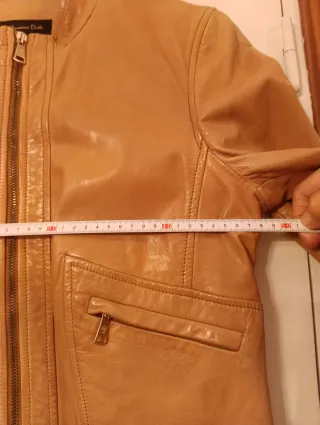 Cazadora Piel Massimo Dutti Camel Talla 40 Unisex