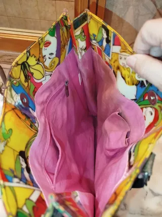 Bolso estilo Harrods cómic multicolor