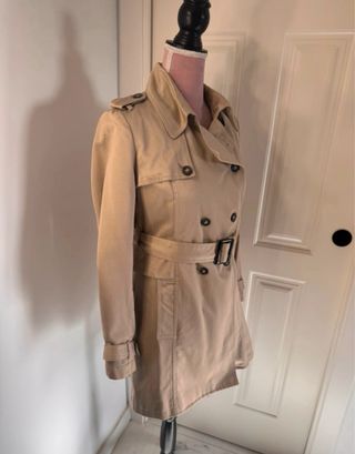 Abrigo Mango Beige Mujer