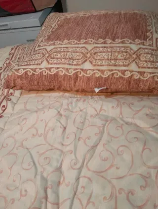 Edredón Cama 90 Beige y Rosa
