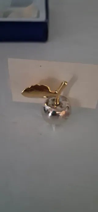 12 Tarjeteros Manzana Metal