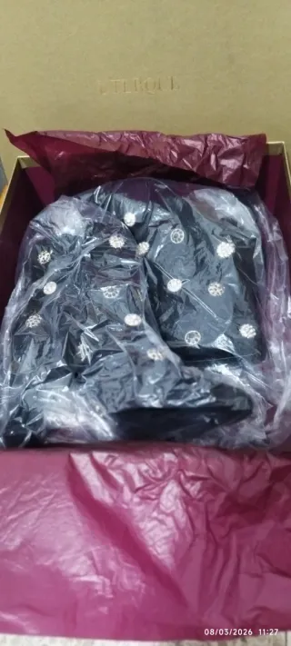 Botines Uterqüe Ante Negro Talla 37