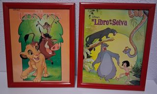 2 Cuadros Disney Infantil Marco Aluminio