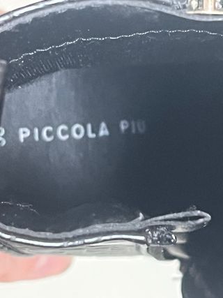 Botines negros plataforma tacón Piccola Piu