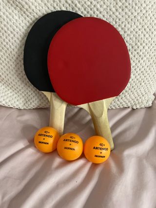 Palas de ping pong con 3 pelotas