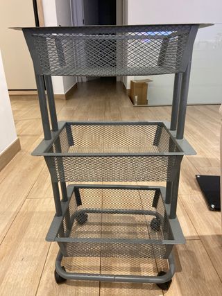 Carrito organizador gris 3 niveles