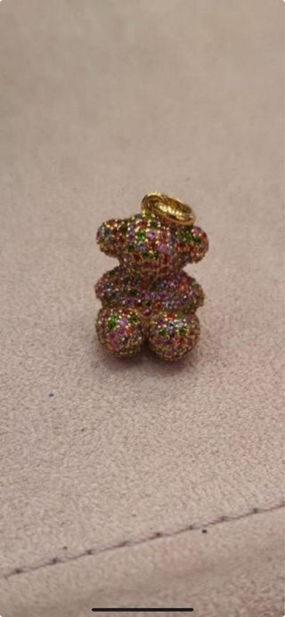 Colgante Oso Tous Zafiros Multicolor Oro