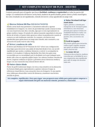 Set Palos de Golf BBPLUS (Iniciacion)