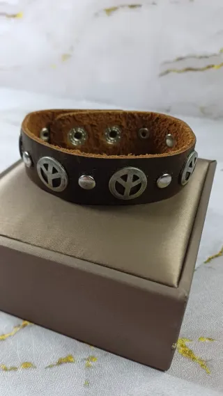 Pulsera Cuero Artesanal Auténtica