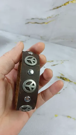 Pulsera Cuero Artesanal Auténtica