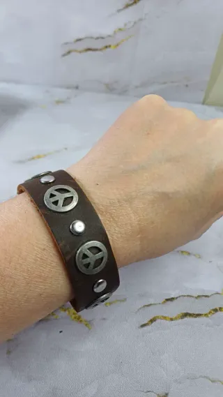 Pulsera Cuero Artesanal Auténtica