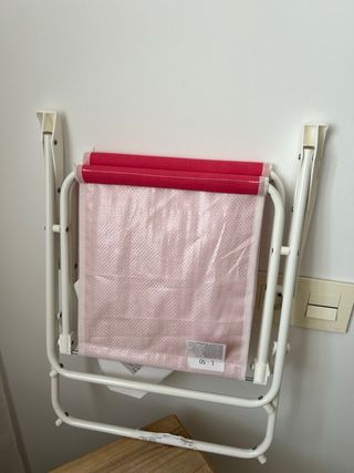 Sedia da spiaggia per bambini rosa e bianca