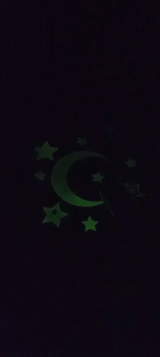 Lámpara infantil verde estrellas