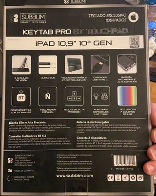 Funda Teclado Subblim iPad 10,9 10ª Gen BT