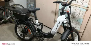 Bicicleta eléctrica Cyrusher blanca