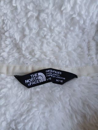 the north face pile zip girls size L 14-16y white