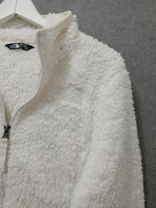 the north face pile zip girls size L 14-16y white