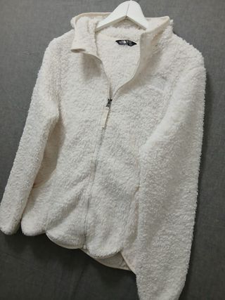 the north face pile zip girls size L 14-16y white
