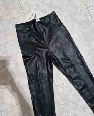 Leggings Calzedonia Pelle Nero