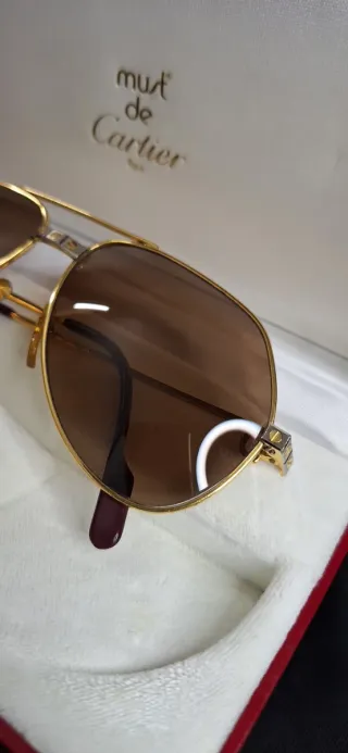 Gafas de sol Cartier Santos Tornillos 56mm