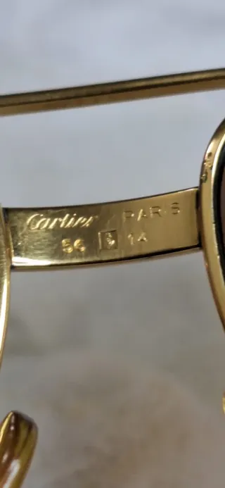 Gafas de sol Cartier Santos Tornillos 56mm