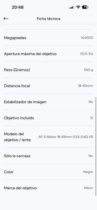 Cámara Réflex Nikon D5100 + Objetivo 18-55mm