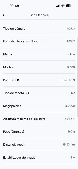 Cámara Réflex Nikon D5100 + Objetivo 18-55mm