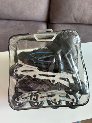 Patines Oxelo Nuevos Talla43 Ruedas84mm Negro/Azul