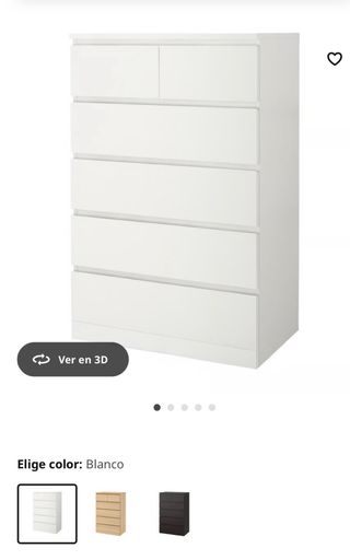 Cómoda IKEA MALM 6 cajones