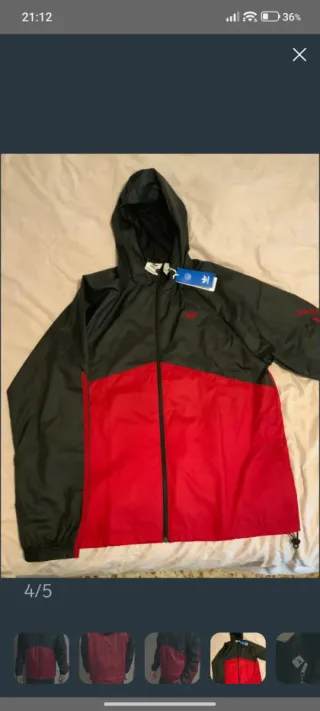Chaqueta Adidas Negra y Roja