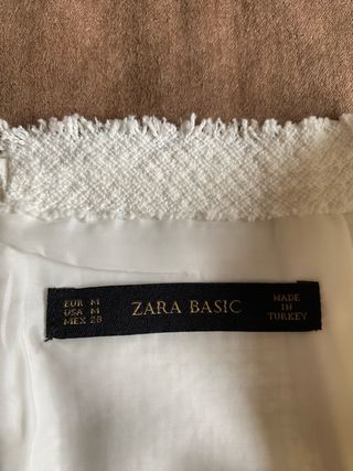 Falda Zara Blanca Talla M