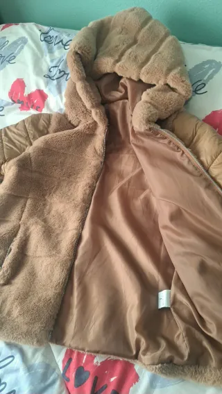 Chaquetón pelito marrón talla L