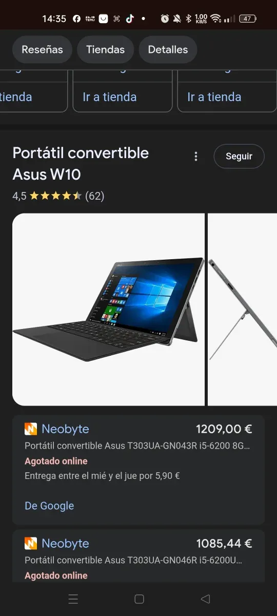 Tablet ASUS RSVOVD582 Intel Core i5