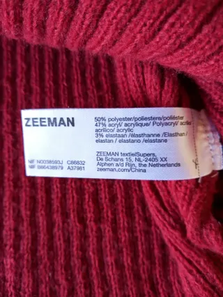 Jersey de punto rojo Zeeman