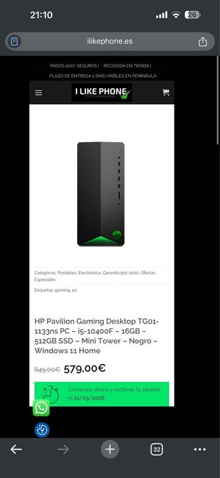 Computer HP Nero e Monitor