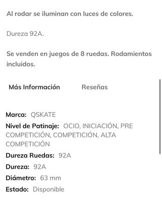 Ruedas patinaje artistico