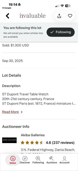 Orologio Dupont "Pendulette" - Full Set