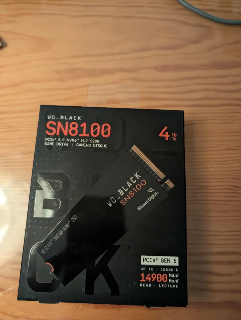 WD_Black SN8100 4TB SSD PCIe 5.0 NVMe