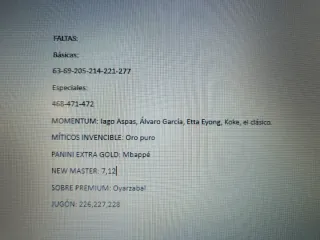 Cambio Cromos Adrenalyn 25-26